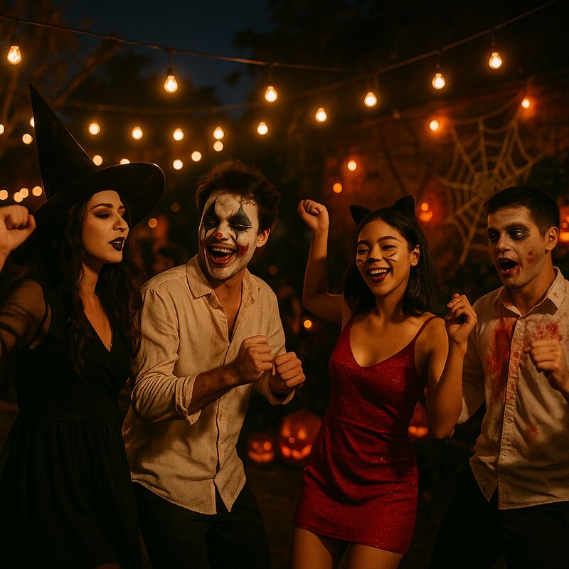Creative Halloween costumes at Manila party