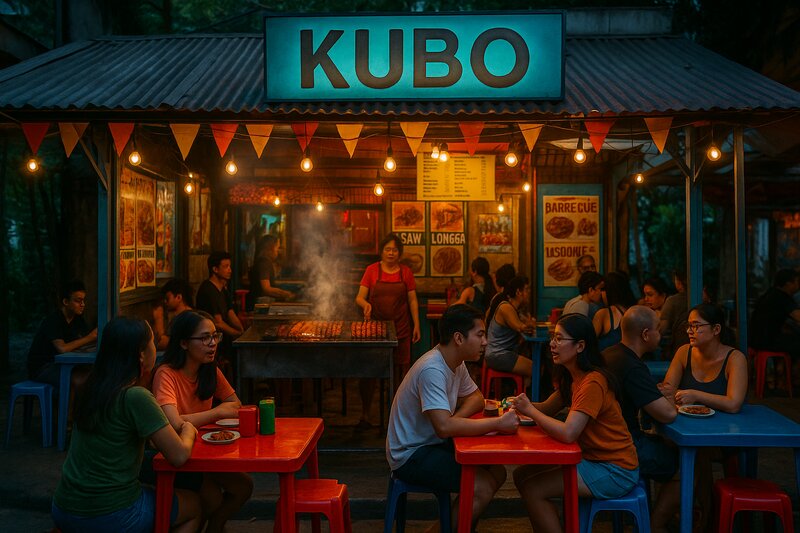 Food stalls and vendors along the street