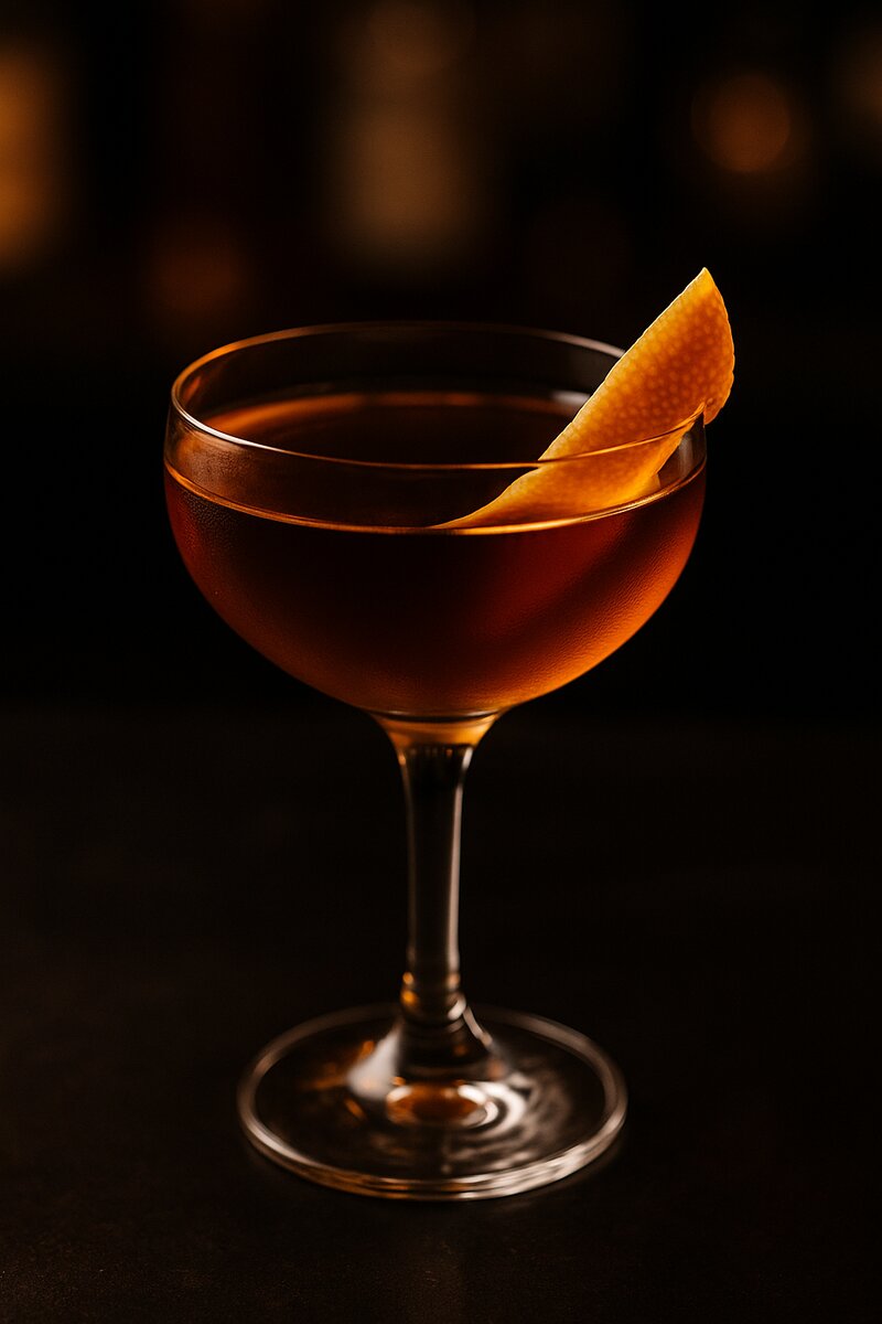 Expertly crafted cocktail with sophisticated presentation